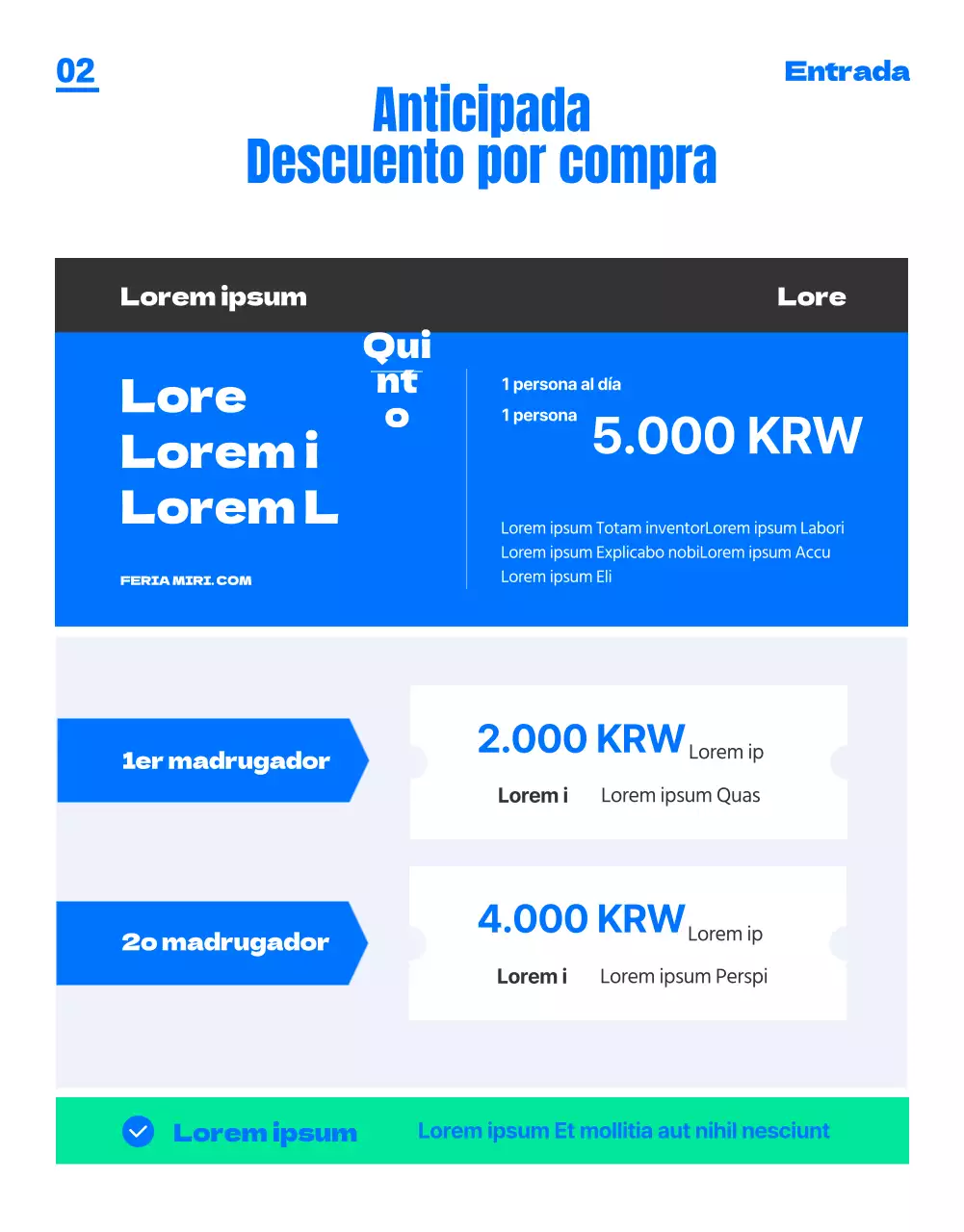 Una feria de acceso a la universidad de color azul, moderna y joven (página de detalles)