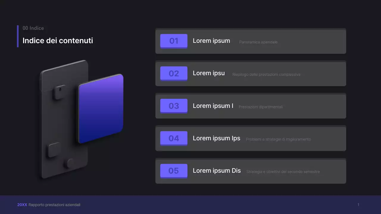 Kit di presentazione aziendale viola, concetto di interfaccia utente tridimensionale