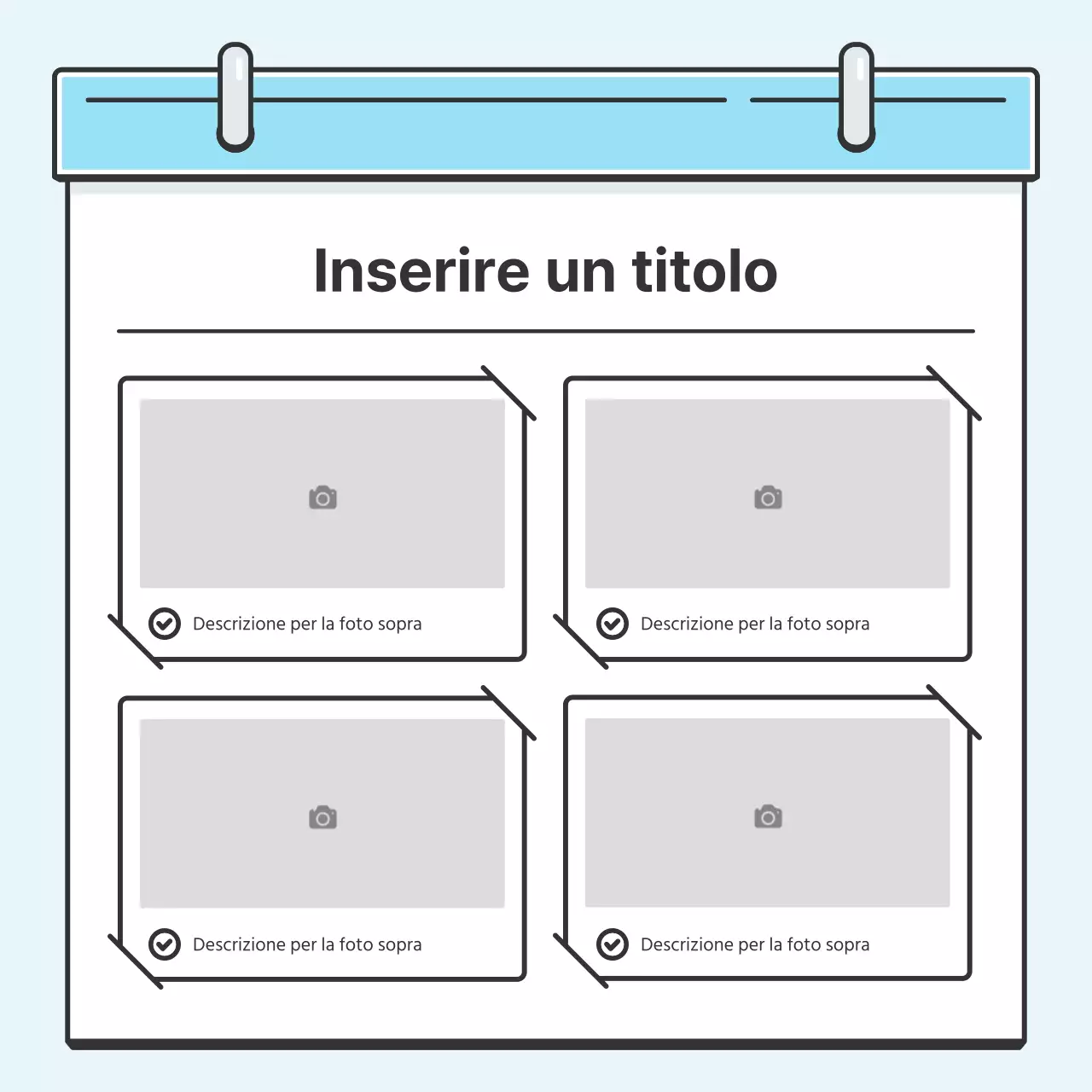 Nota azzurra Concept Biglietto ordinato con simpatiche illustrazioniNews