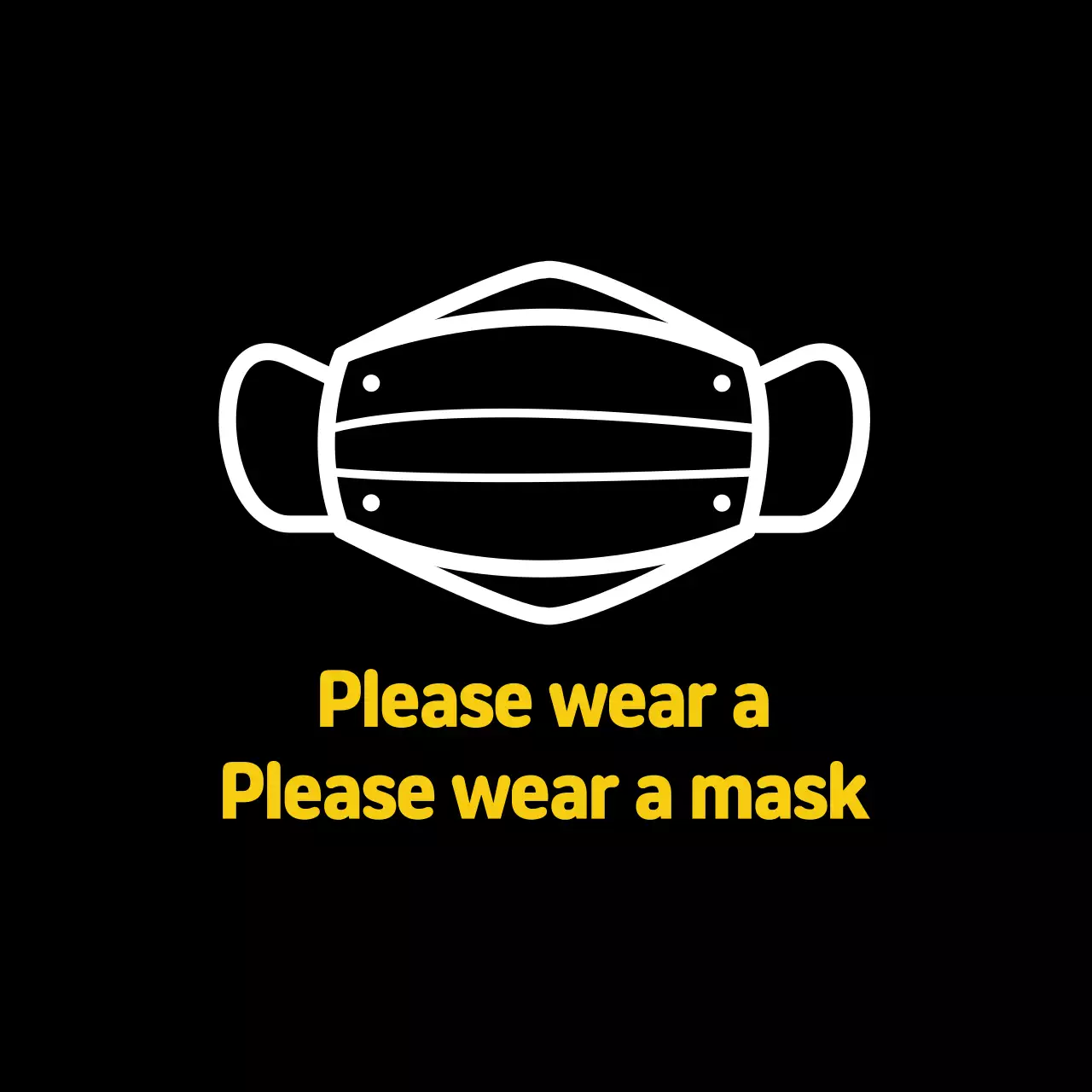 Black Minimal Health Announcement Banner