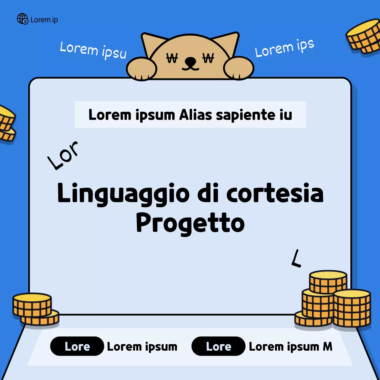 Illustrazione di un libretto blu Tecnologia carina e ironica