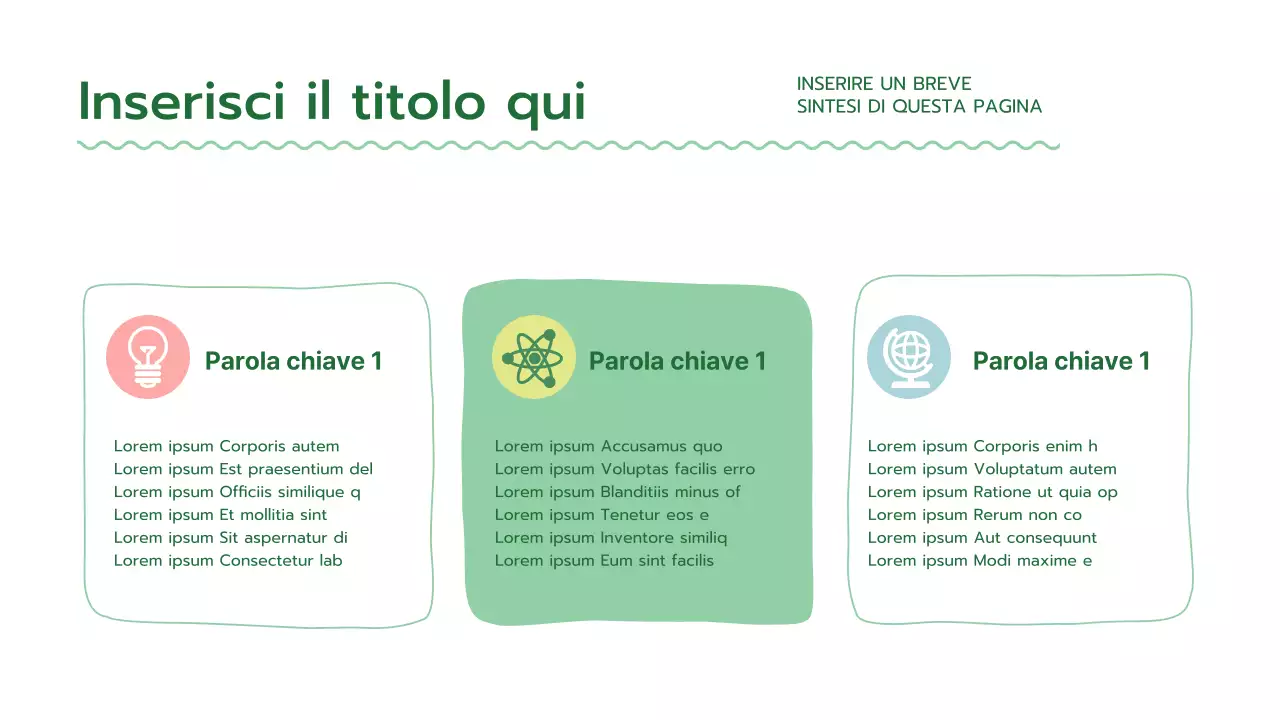 Una presentazione verde fresca e arrotondata della psicologia