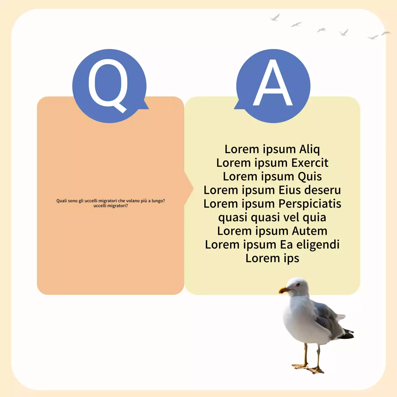 Una semplice guida agli uccelli migratori in giallo e arancione