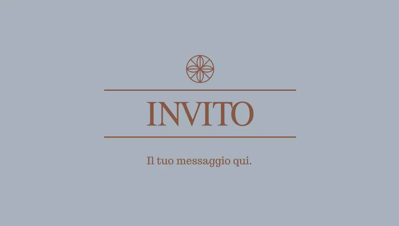 Semplice busta per cartolina d'invito con testo e illustrazione di linea del logo floreale