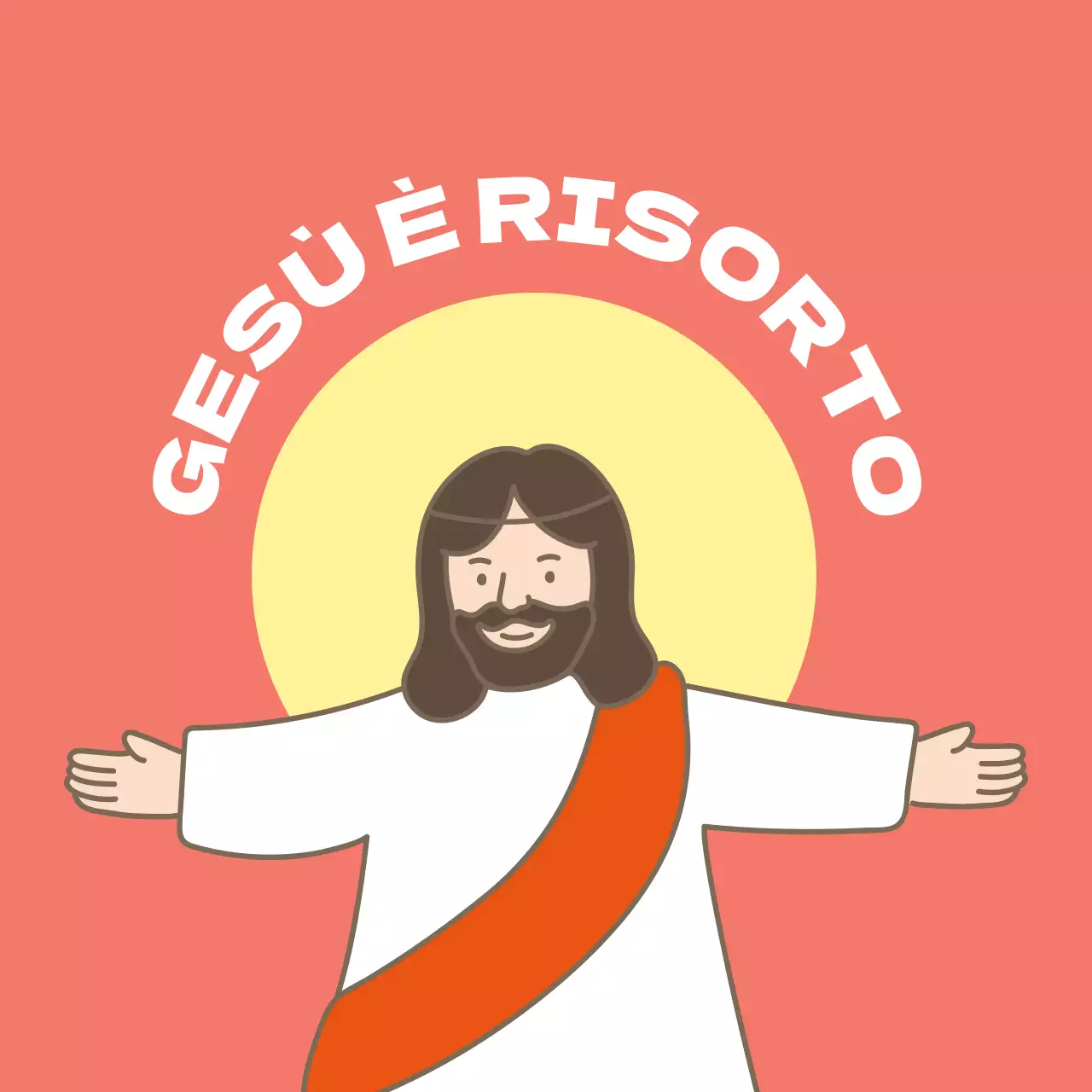 Adesivi illustrati multicolore per la chiesa di Pasqua