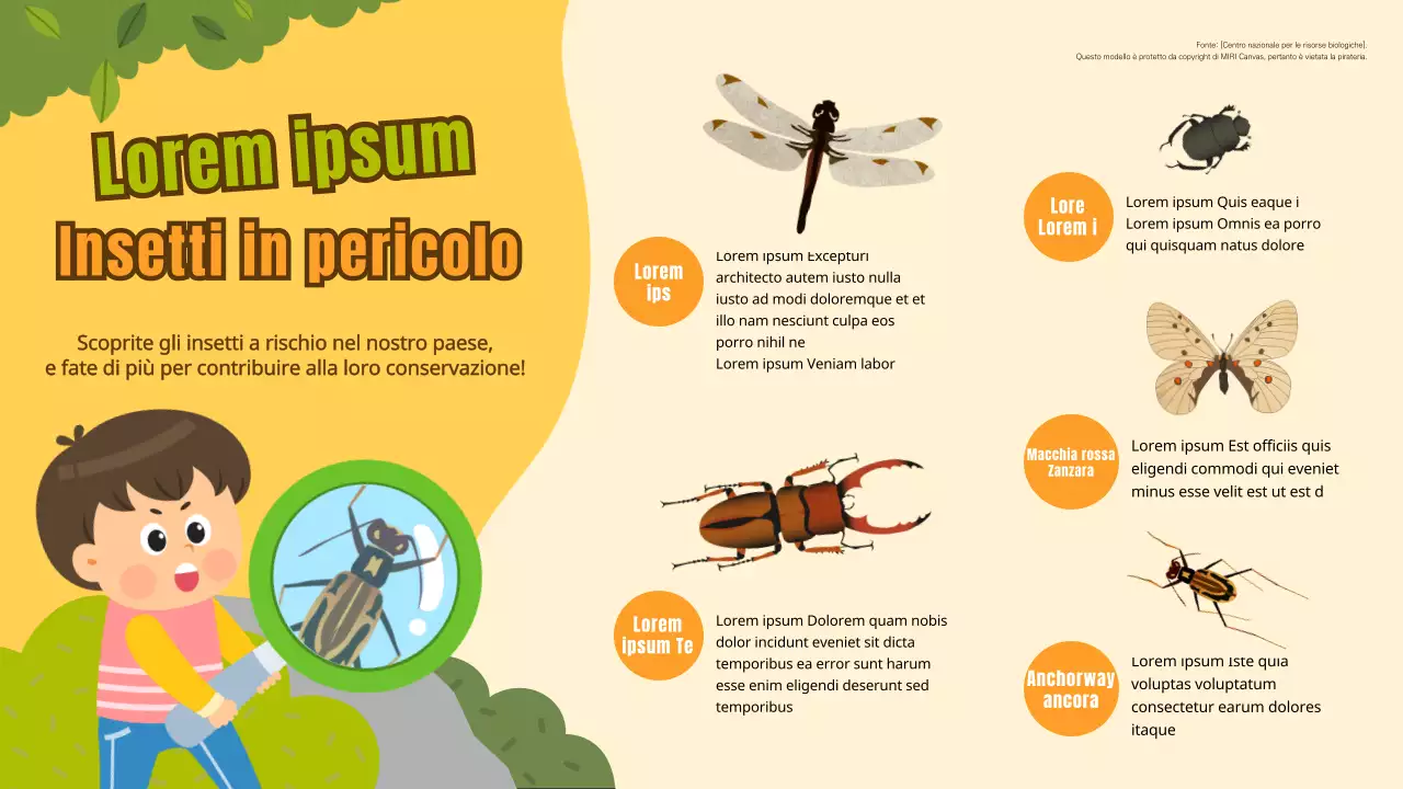 Infografica sugli insetti in via di estinzione di Yellow Yellow