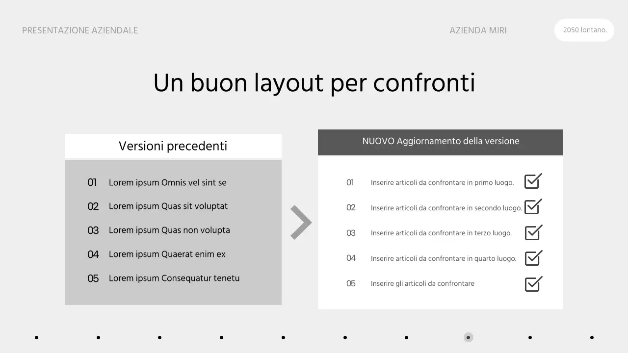 Una proposta commerciale pulita in un'infografica monotona