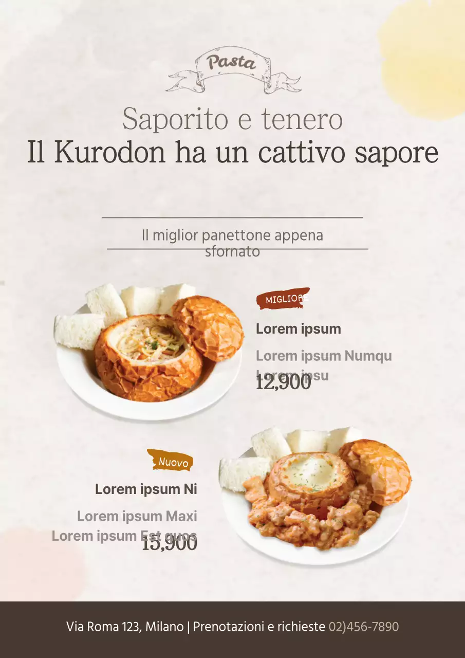 Semplice e lussuoso menu per massaggi