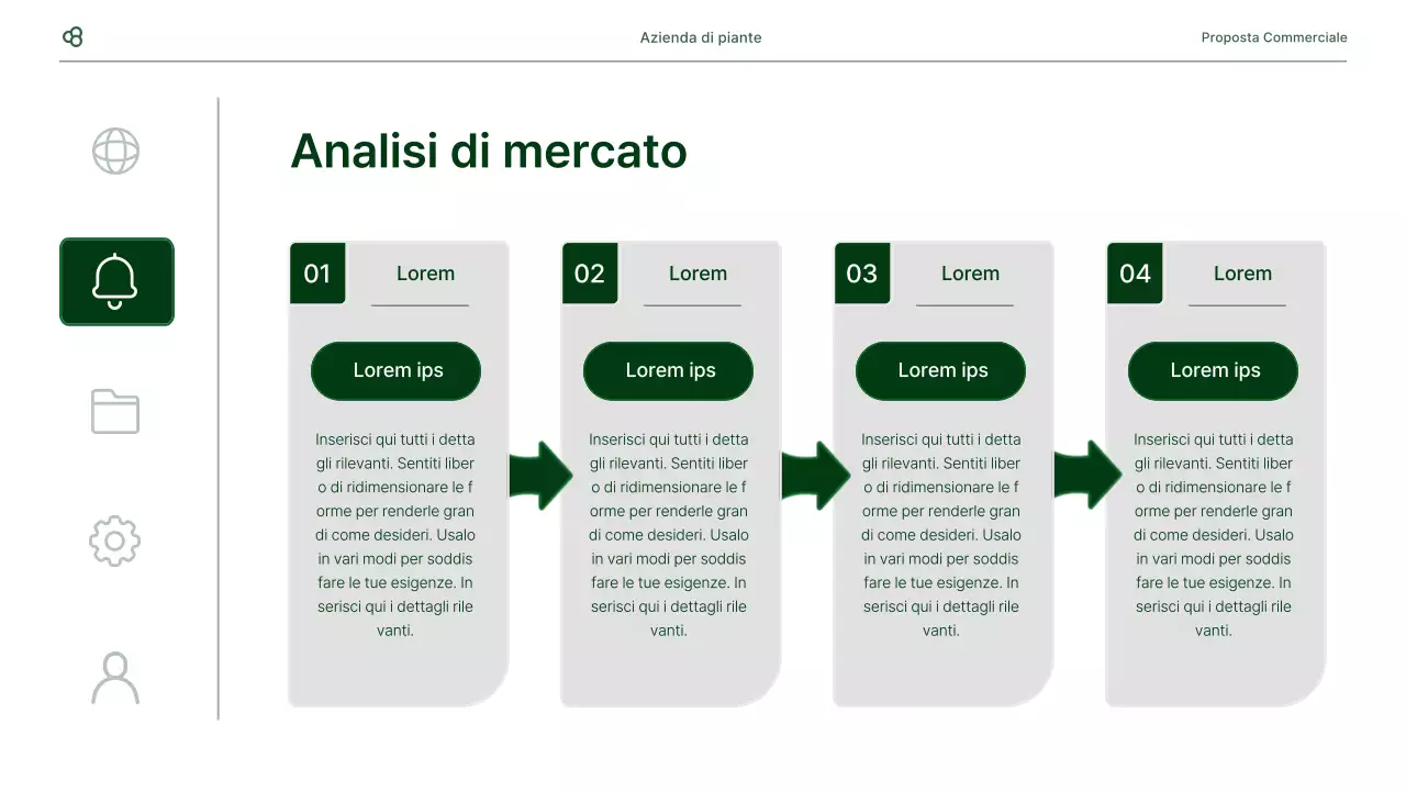 Proposta di business in bianco e verde concetto di foglia naturale