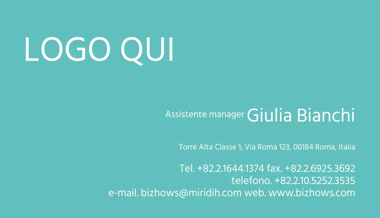 Biglietti da visita con logo