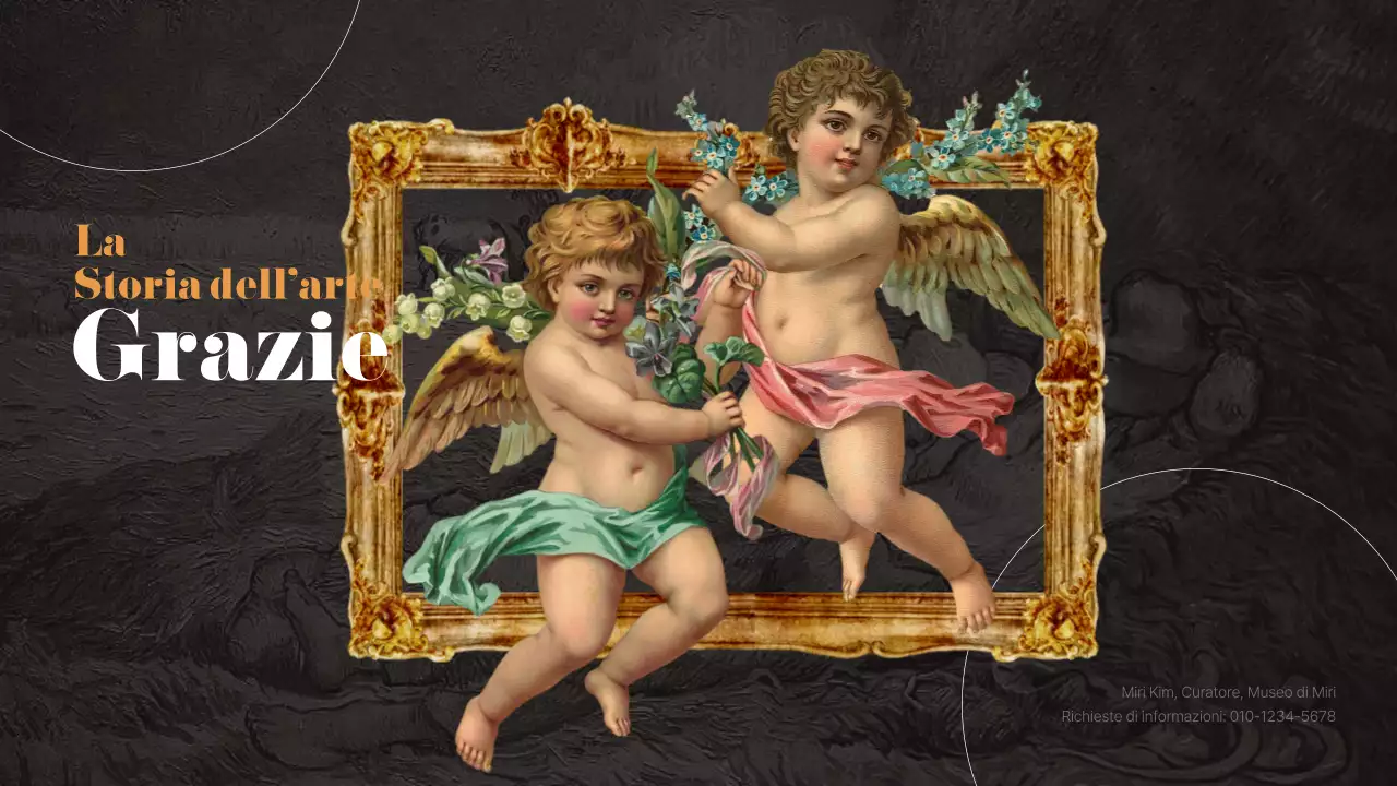 Infografica di capolavori antichi in nero e marrone