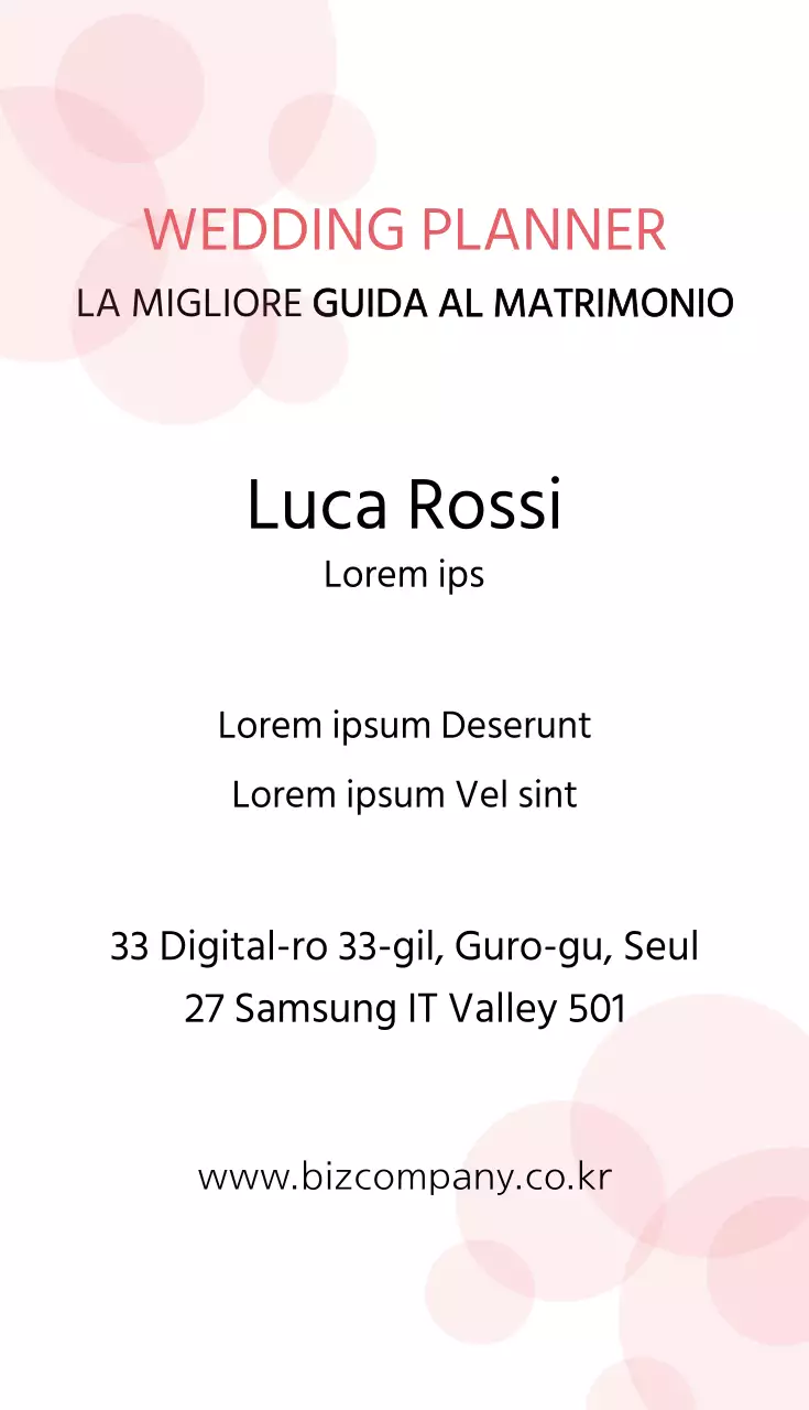 Pianificazione del matrimonio