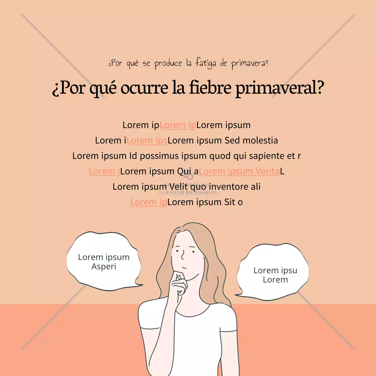 Albaricoque y fiebre de primavera color carne CardNews