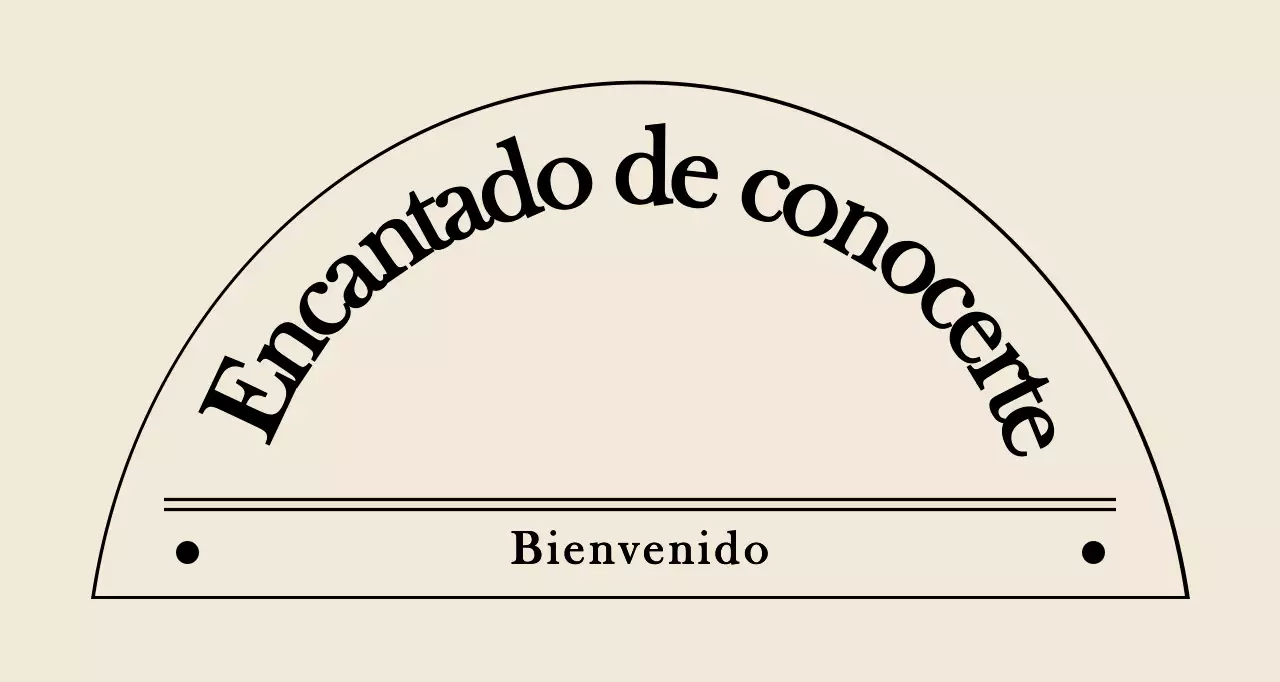 Estilo de texto sencillo y emotivo en marrón claro y negro
