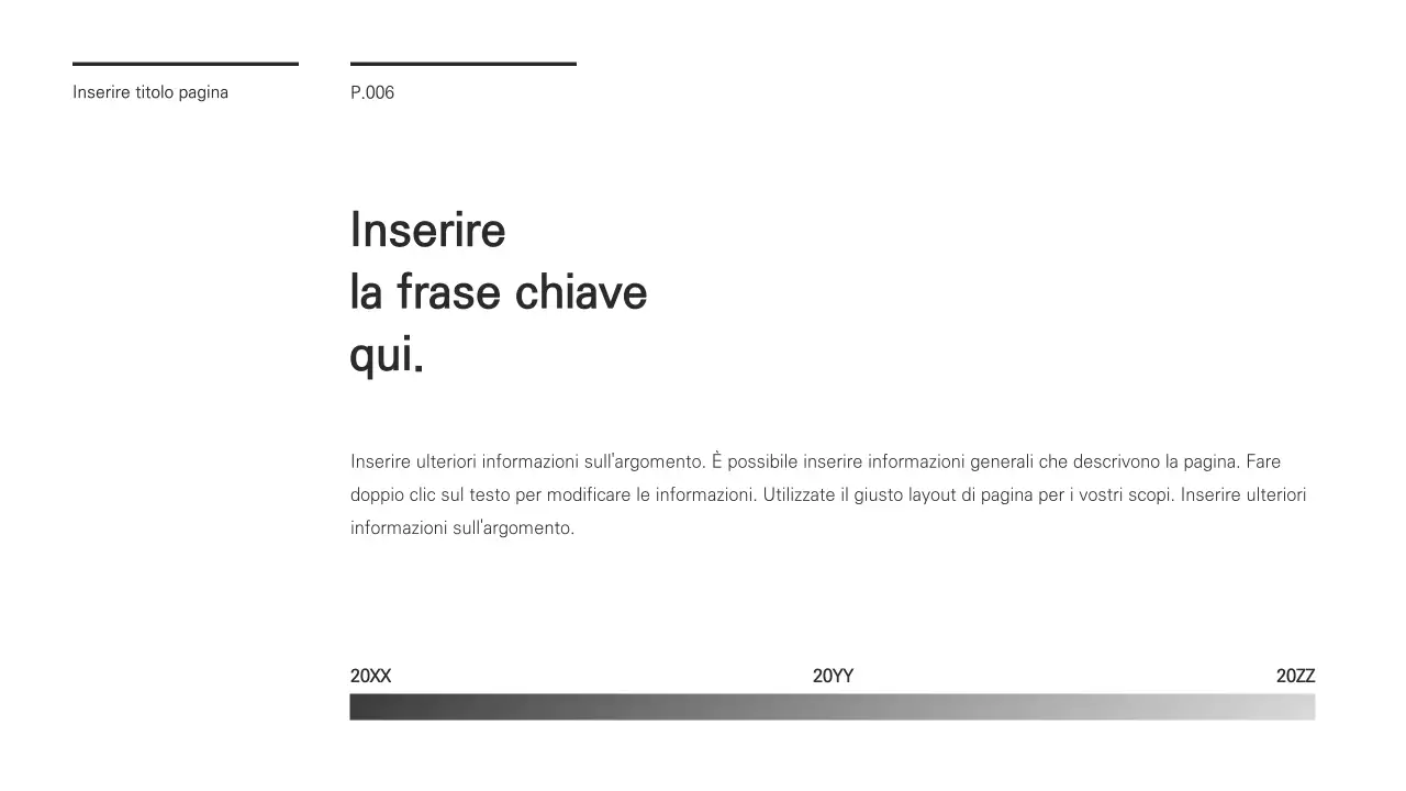 Una presentazione chic