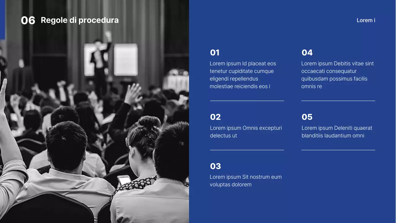 Presentazione di un concorso universitario semplice, bianco e blu