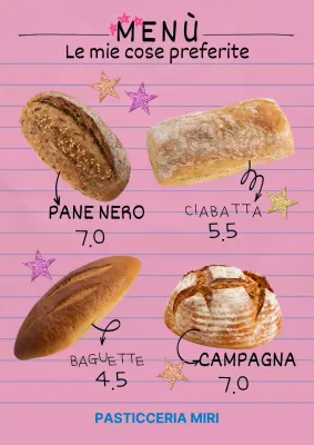 Menu del caffè in rosa