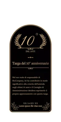 Un anniversario semplice ed emozionante in nero e oro
