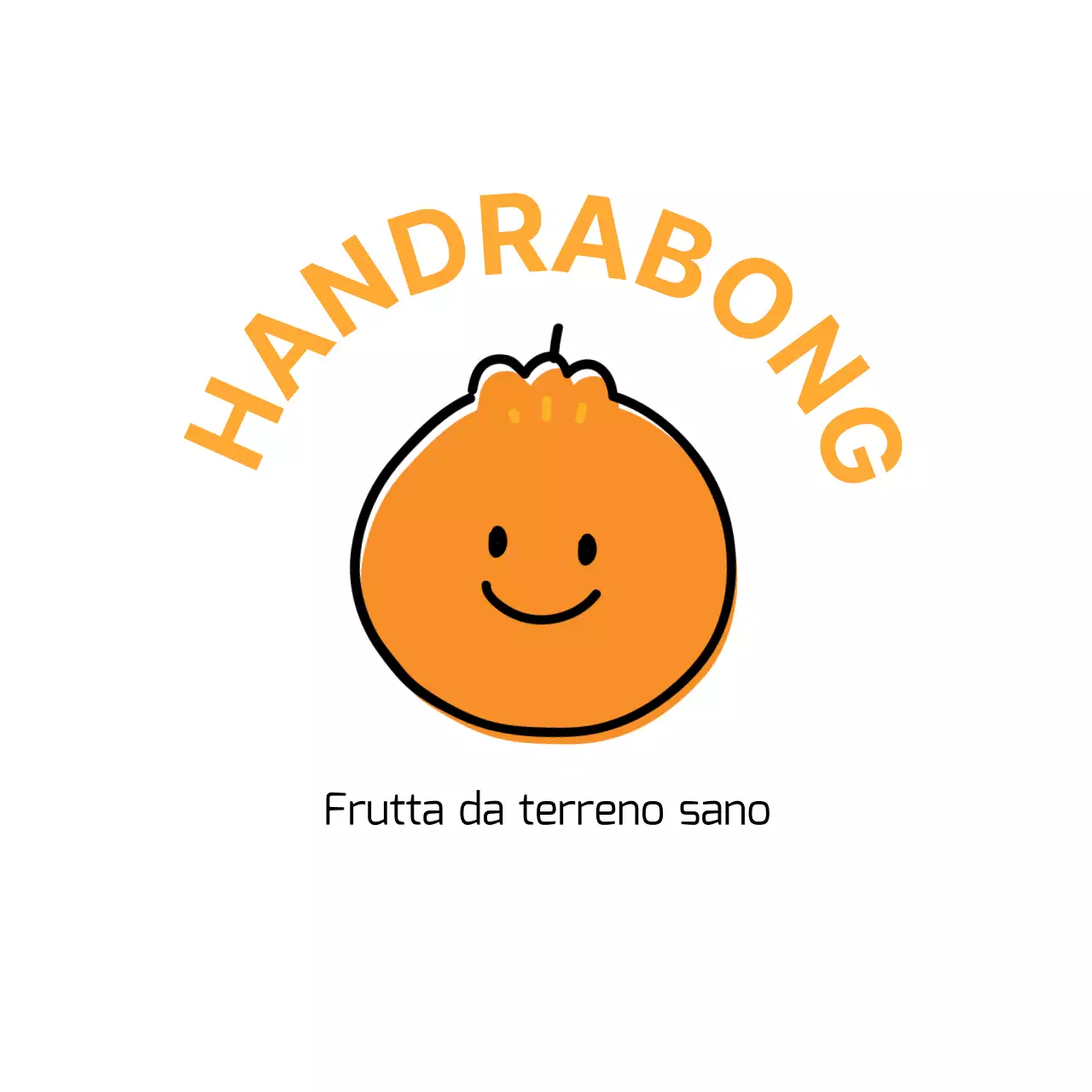 Design promozionale con una simpatica e tenera illustrazione della specialità locale Hallabong