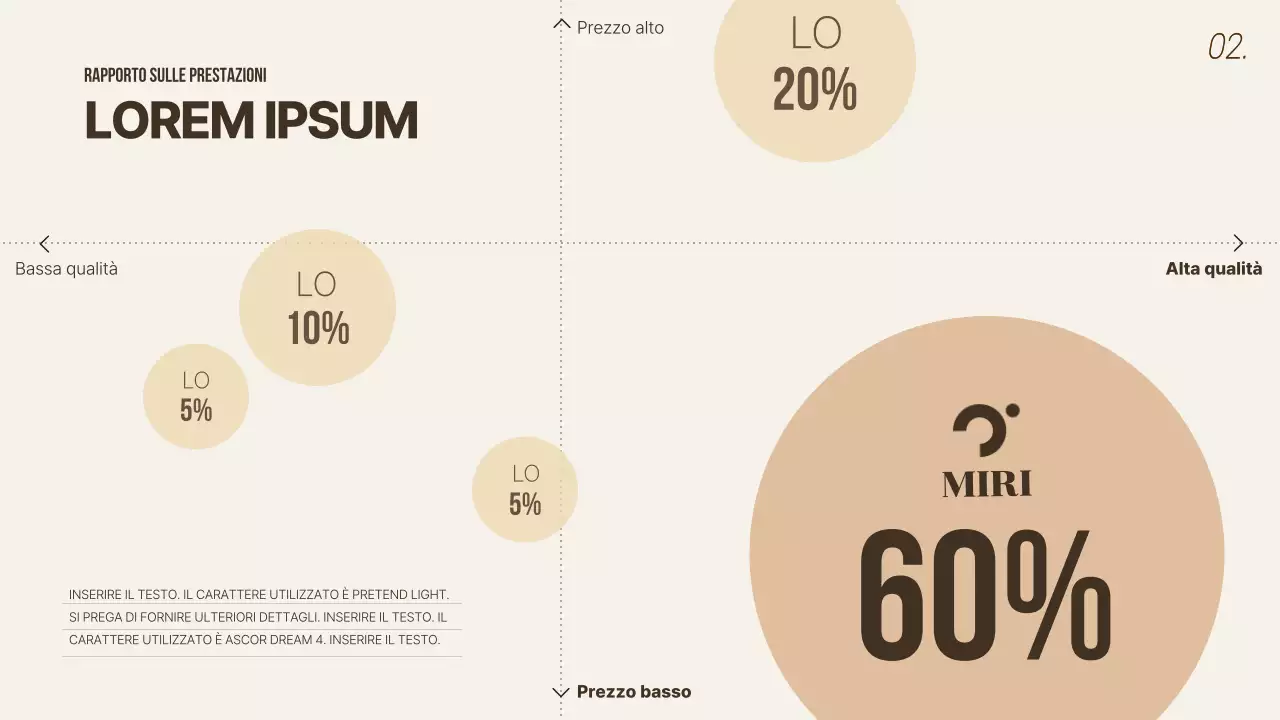 Reportistica aziendale pulita e beige