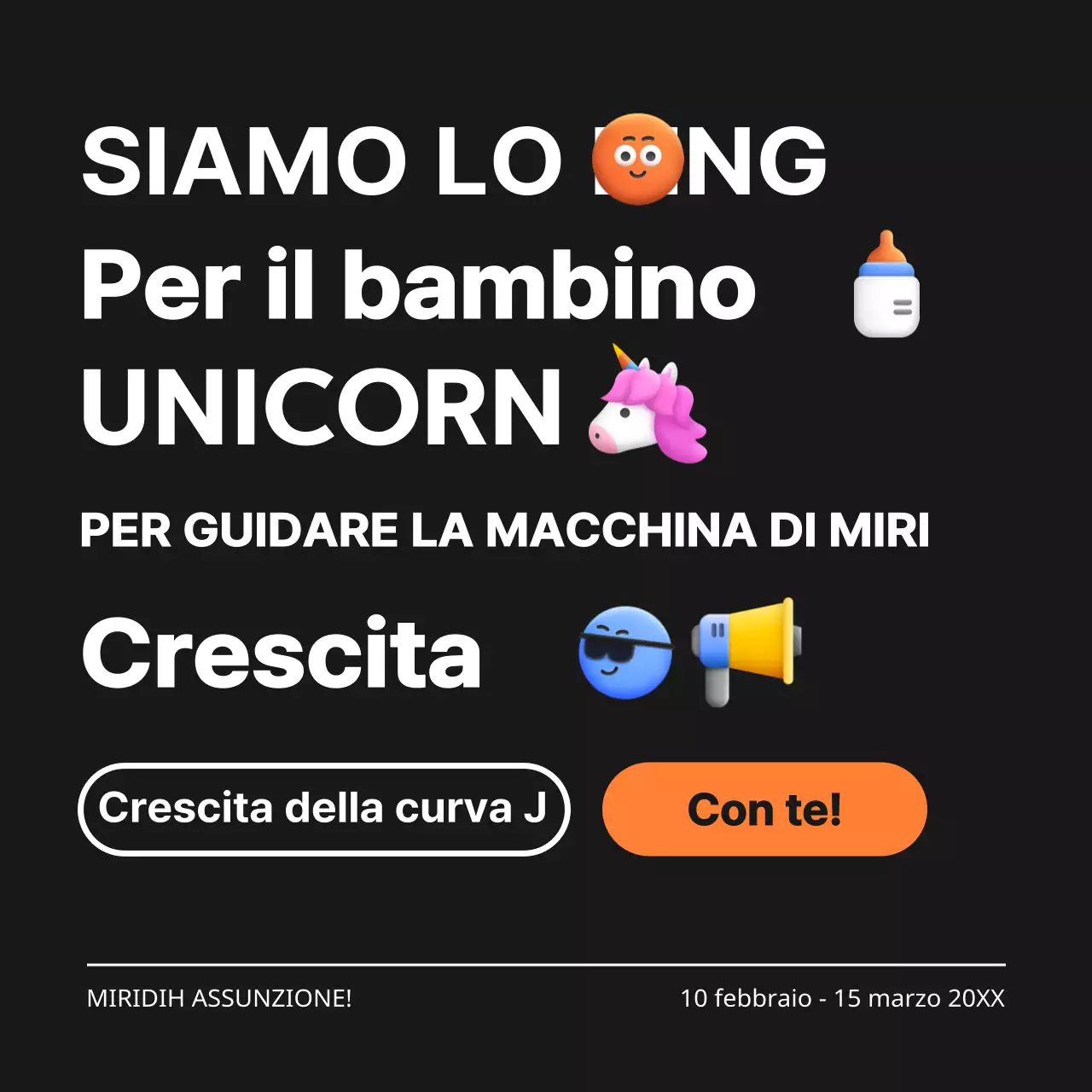 Concetto di emoji in bianco e nero per gli annunci di lavoro