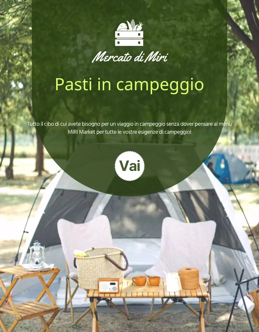 Una mostra sul cibo da campeggio che mette in risalto la fotografia e l'illustrazione ecologica