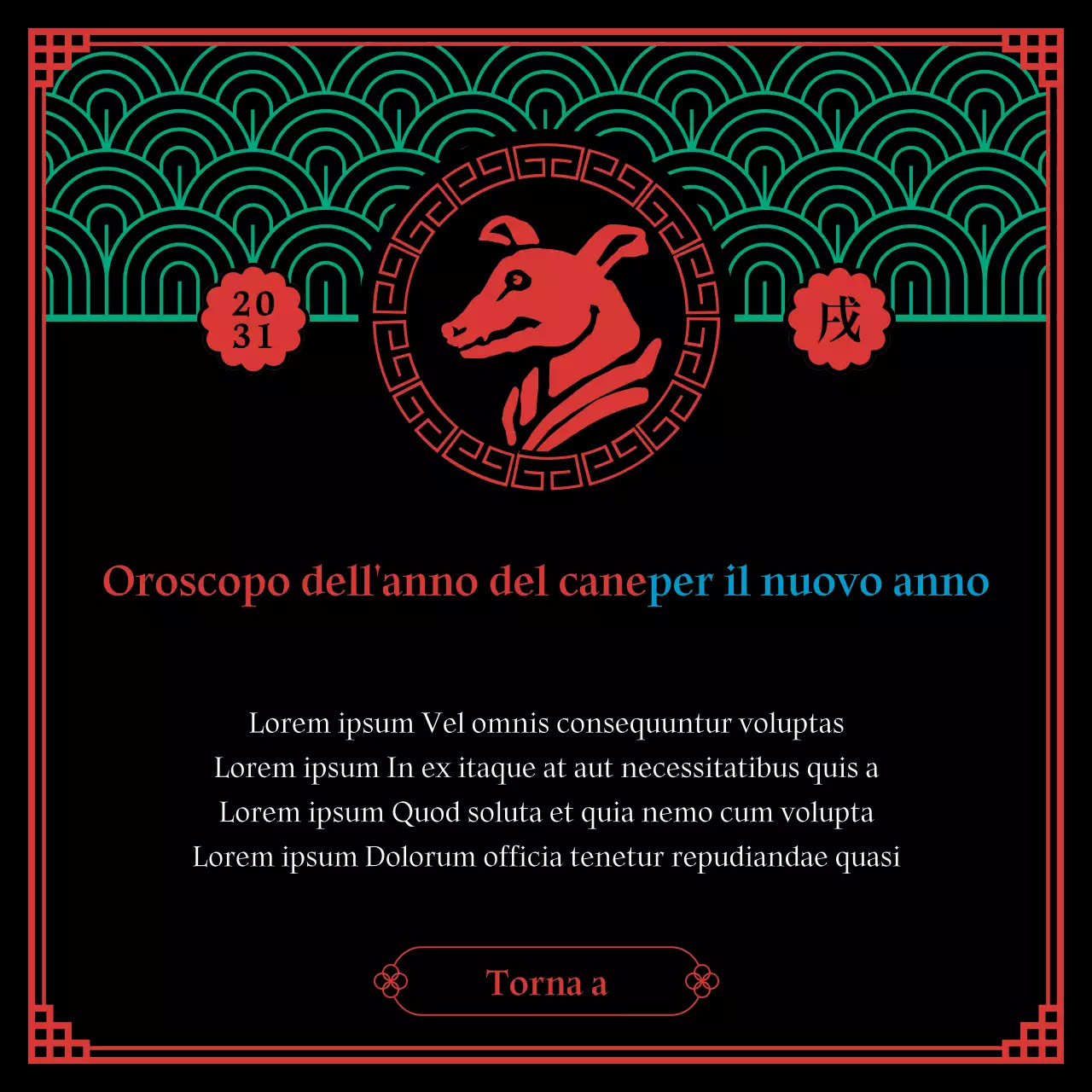 Un concetto sciamanico nero e pentagonale dell'oroscopo zodiacale di Capodanno