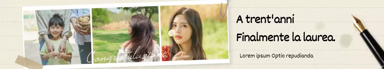 Festeggiate la laurea con un'idea sentimentale scritta a mano in una cornice a tre colori