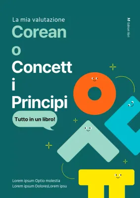 Libro di domande in coreano con evidenziazione in verde del coreano