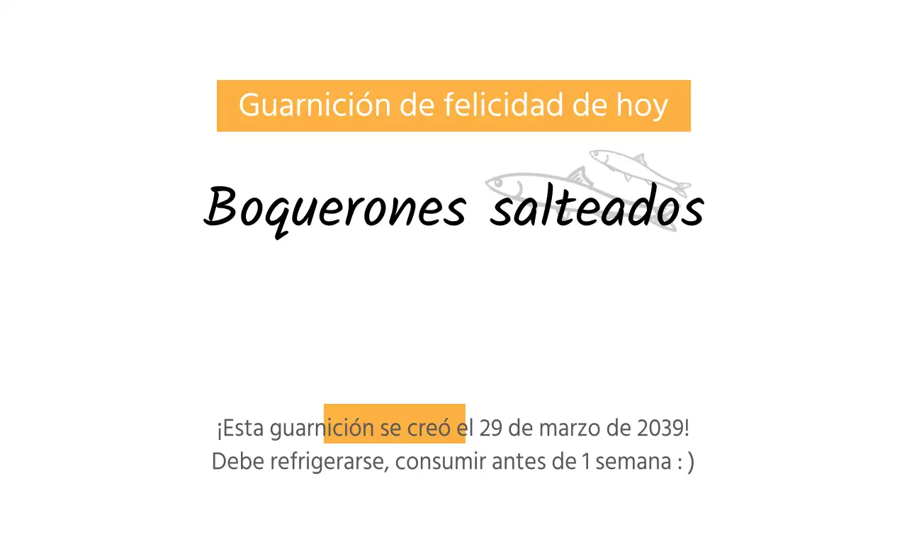 Guarnición del día