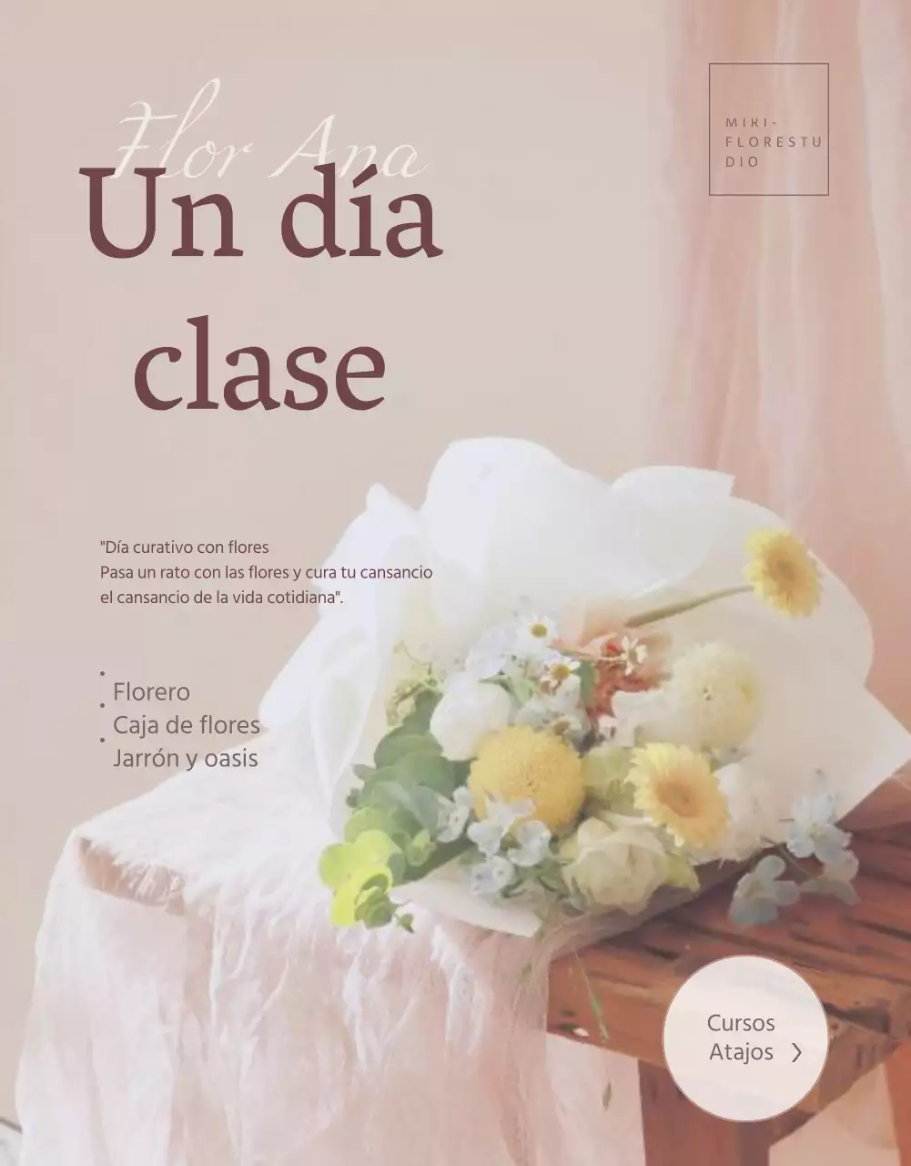 Una guía para una lujosa clase floral de un día en rosa.