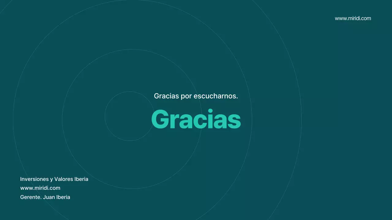 Un folleto geométrico en blanco y menta de una empresa de corretaje