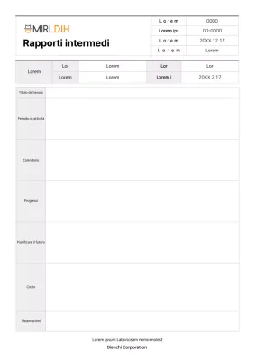 Formattazione di base di un semplice rapporto intermedio