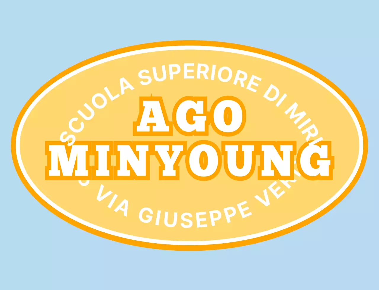 Maglietta della squadra scolastica in azzurro pastello