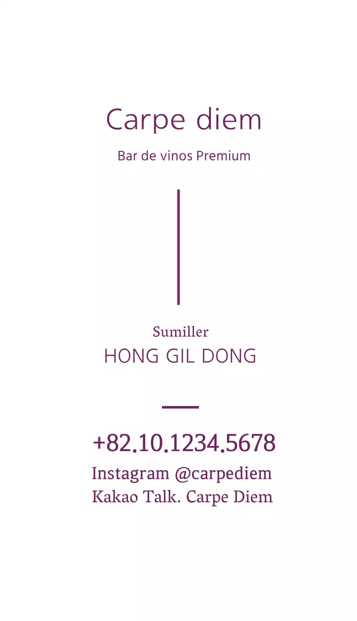 púrpura ilustración simple restaurante vino