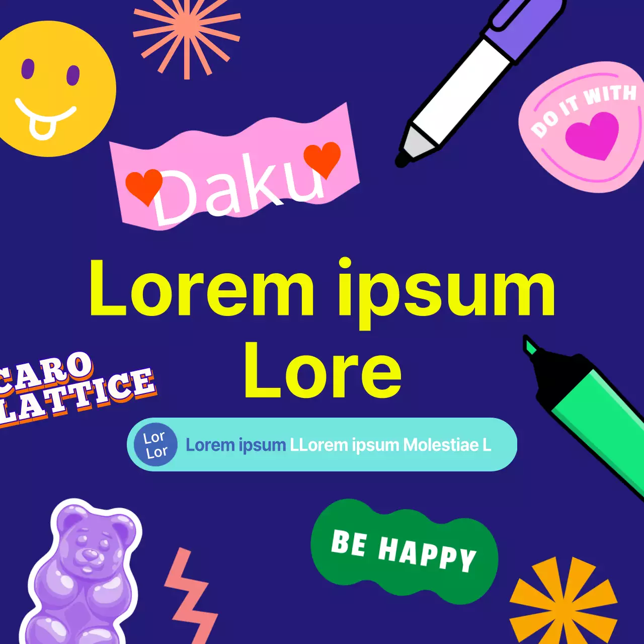 Promuovete il vostro evento con strumenti di scrittura colorati e kitsch