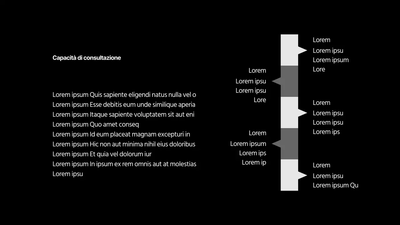 Infografica di design sulla gestione dei progetti con concetto in bianco e nero