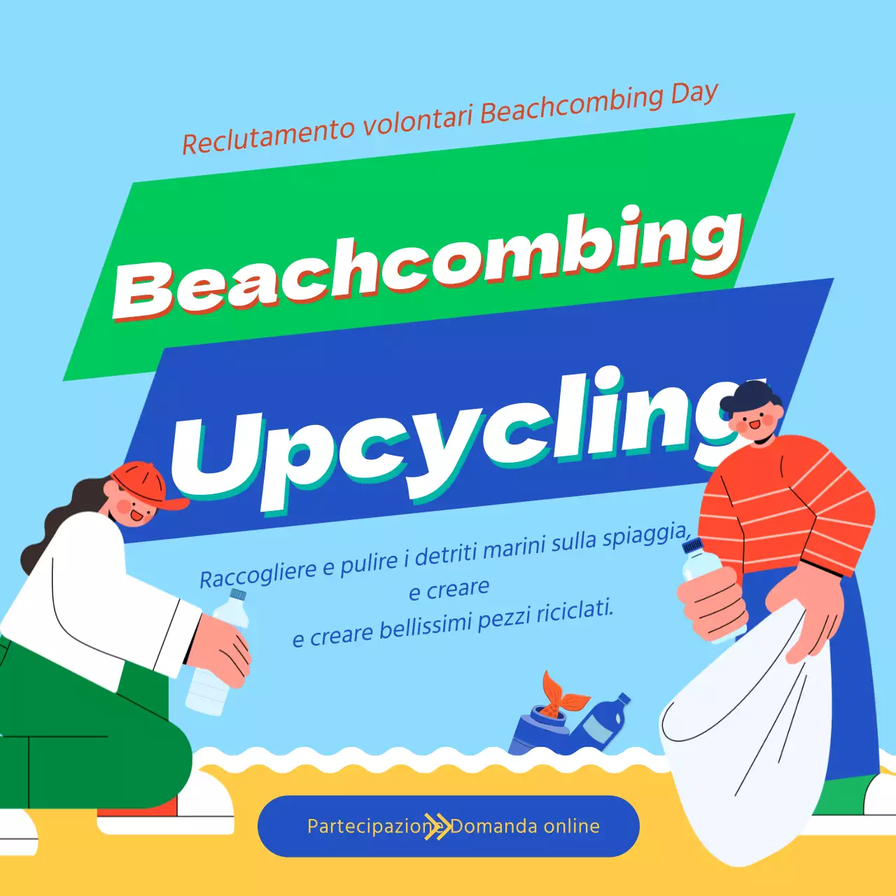 Verde Blu Testo diagonale Social Media