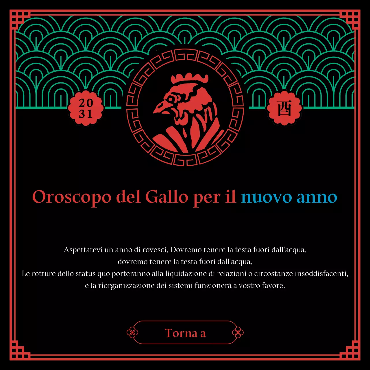 Un concetto sciamanico nero e pentagonale dell'oroscopo zodiacale di Capodanno