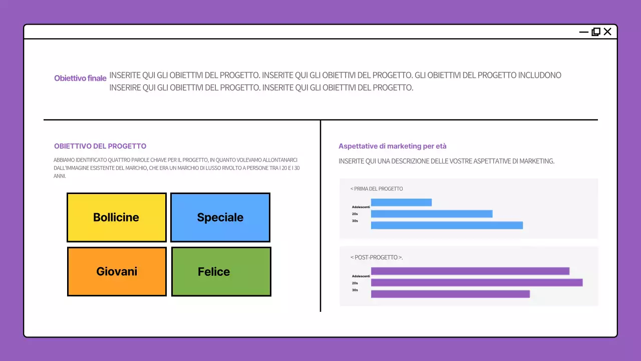 Portafoglio di concetti colorati per schermi di computer