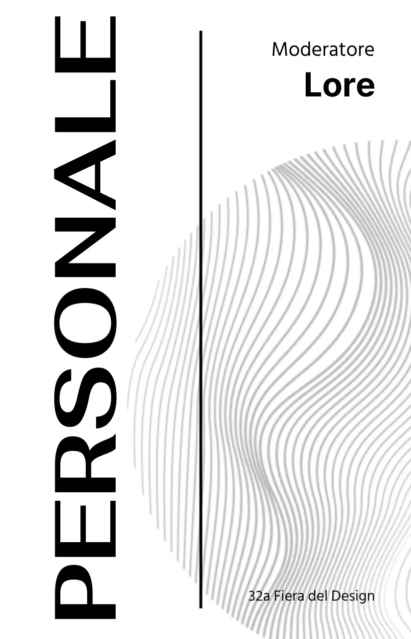 Organizzatori di eventi con un design incentrato su linee e forme