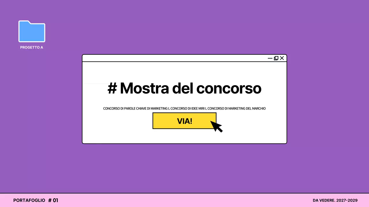 Portafoglio di concetti colorati per schermi di computer