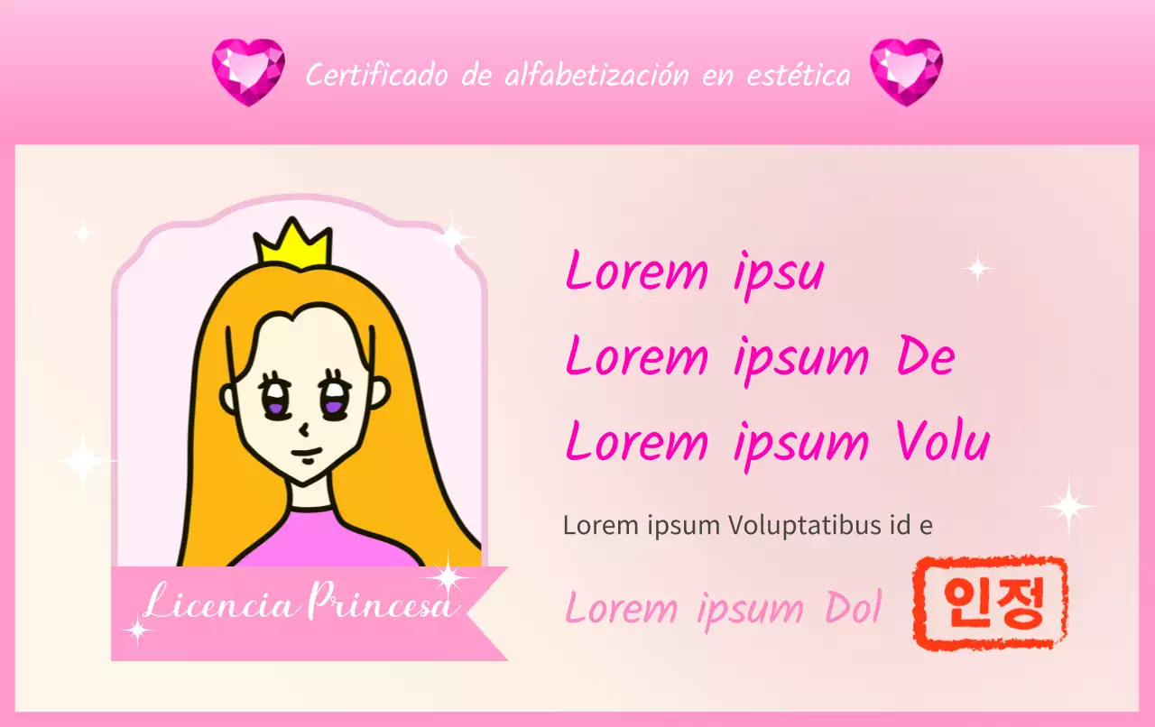 Tuit kitsch con certificado en rosa