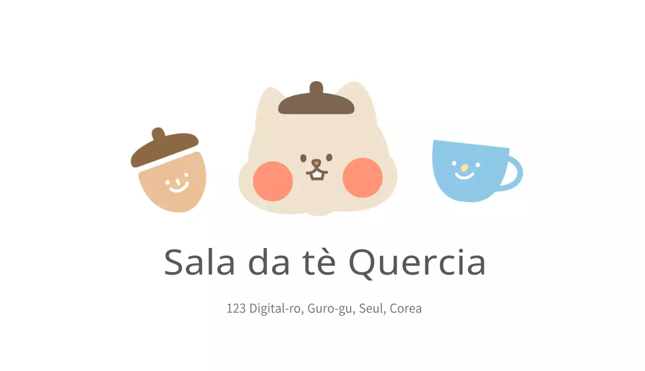 Graziosi biglietti da visita illustrati bianchi per un caffè