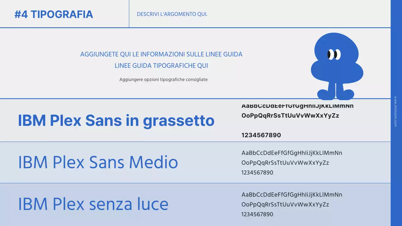 Semplice presentazione del marchio in blu e nero