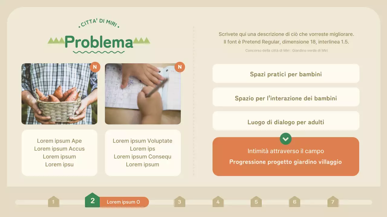 Proposta di concorso per il giardino di rivitalizzazione della comunità verde e arancione