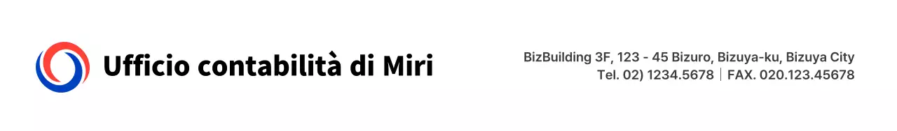 Un logo semplice e simbolico in rosso e blu per informare e promuovere le informazioni dello studio commercialista