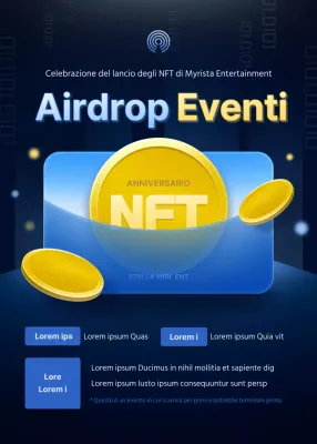 Promuovere un lancio aereo del concetto di cyber blu e giallo