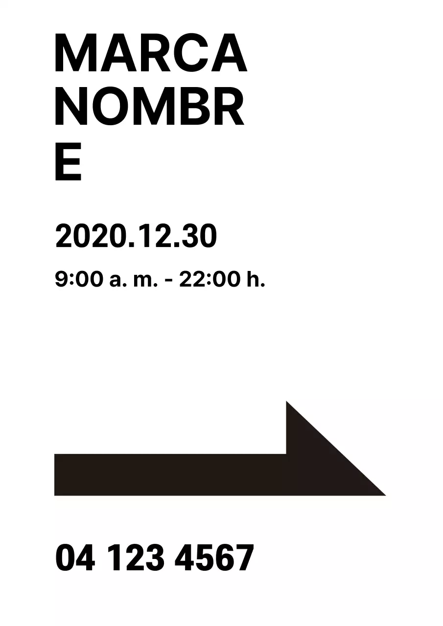 Direcciones y ubicaciones de tiendas con flechas blancas y negras