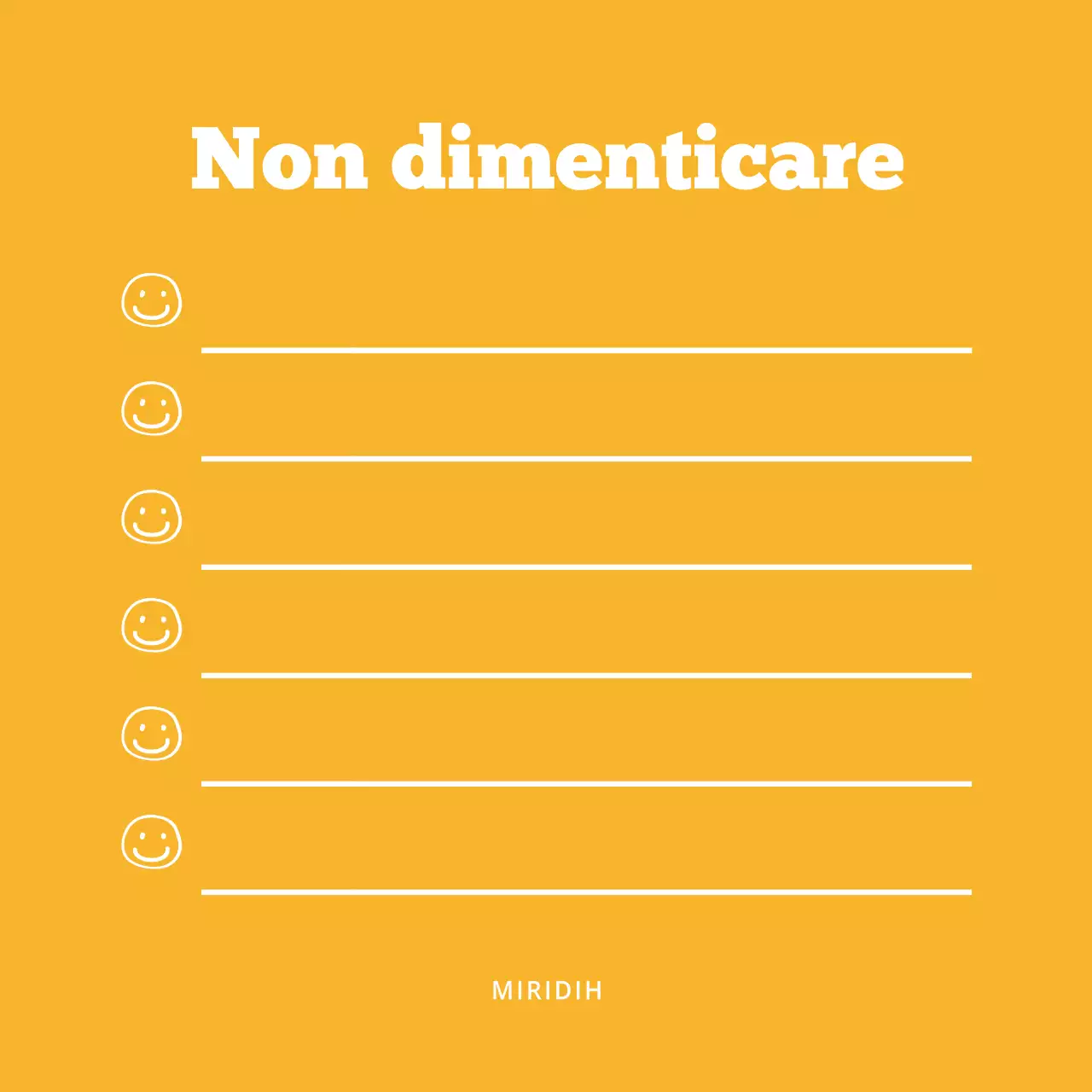 Merchandising semplice e pulito con illustrazioni di smiley arancioni e bianchi.